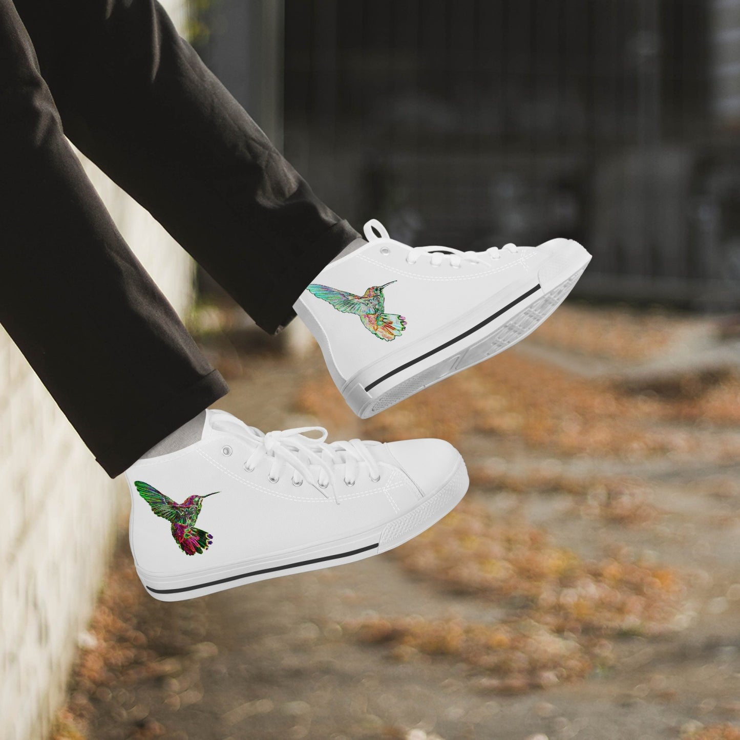 Hummingbird High-Top Canvas Shoes