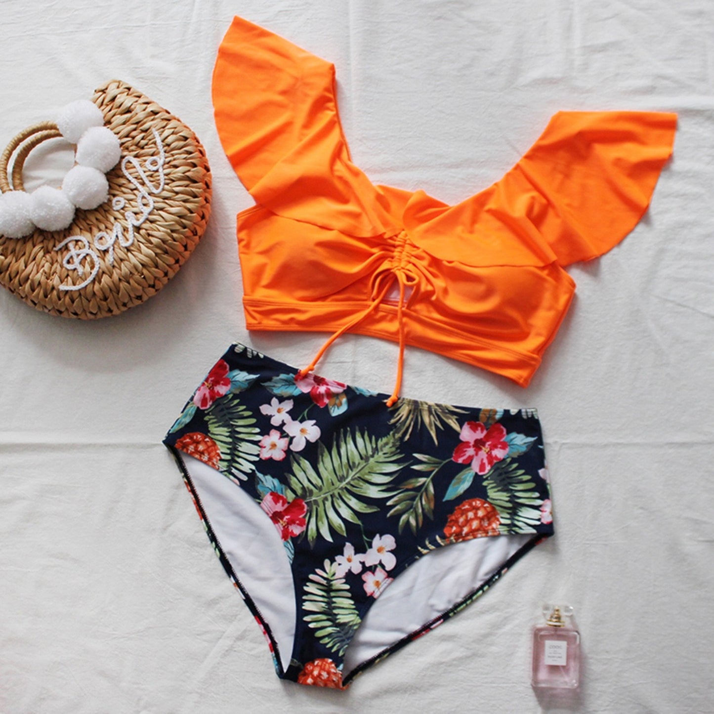 Plus Size Ruffle Top Bikini