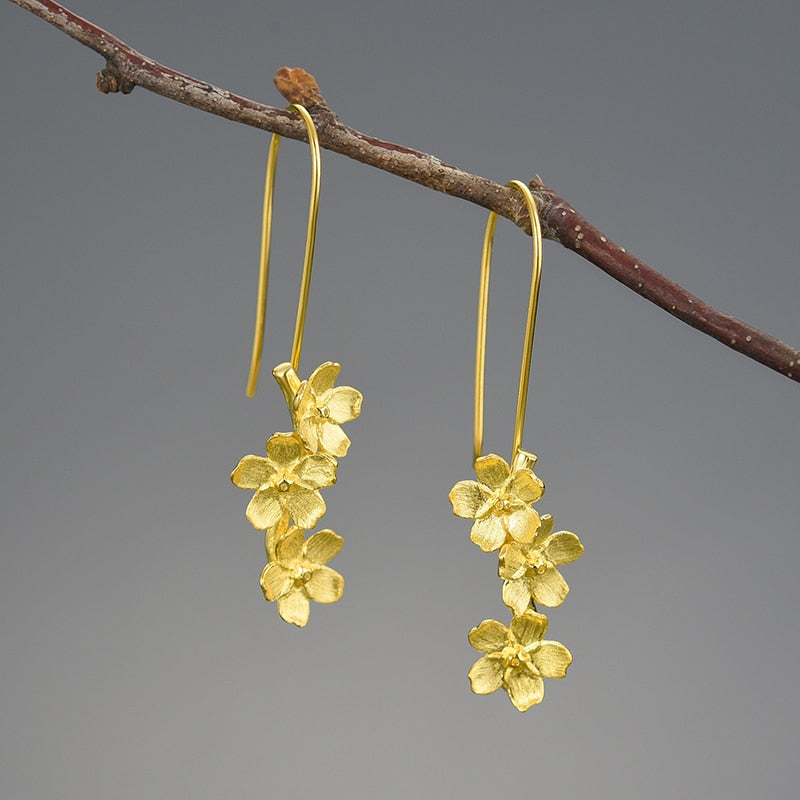 Forget-me-not Flower Drop Earrings