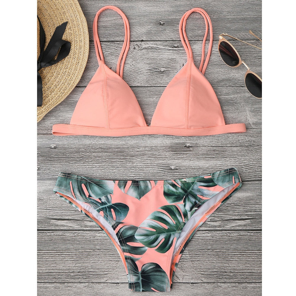 Leaf Print Bikini