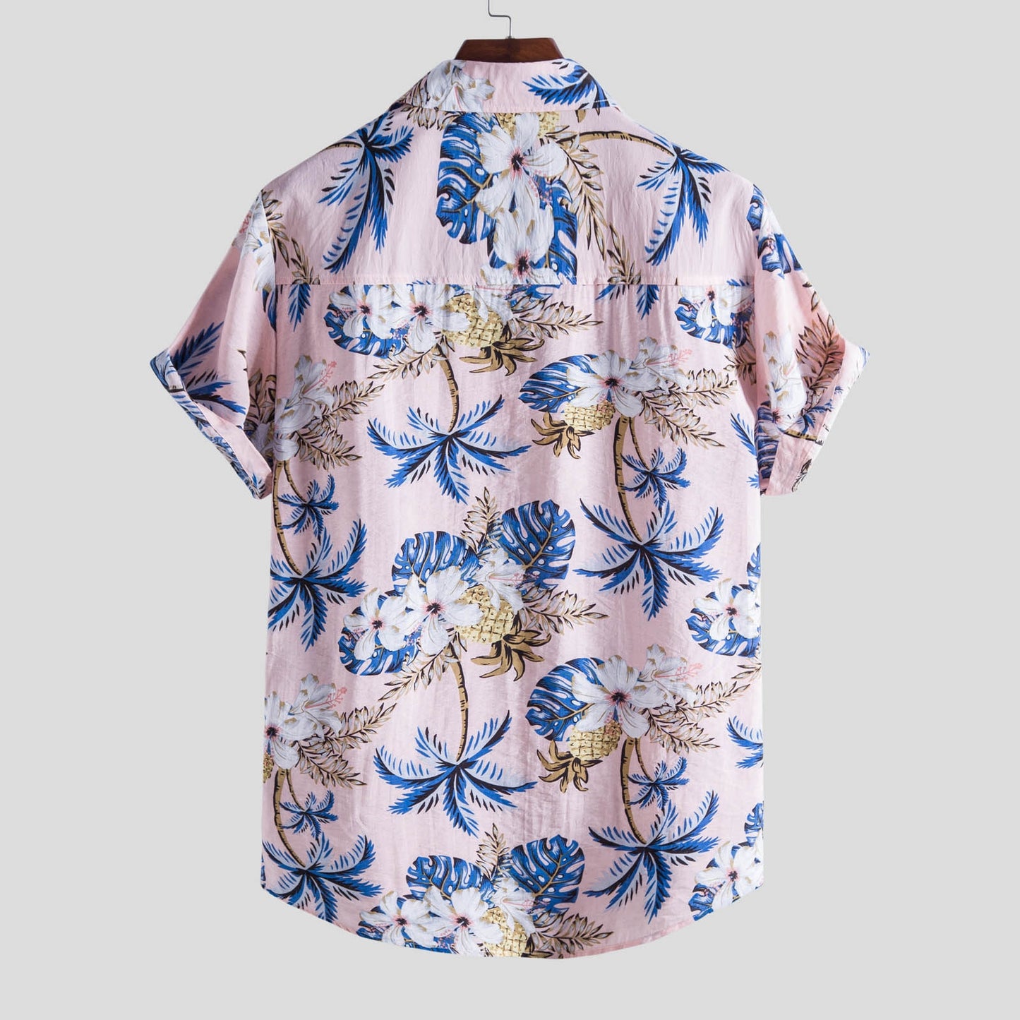 Pink Tropical Short Sleeve Shirt