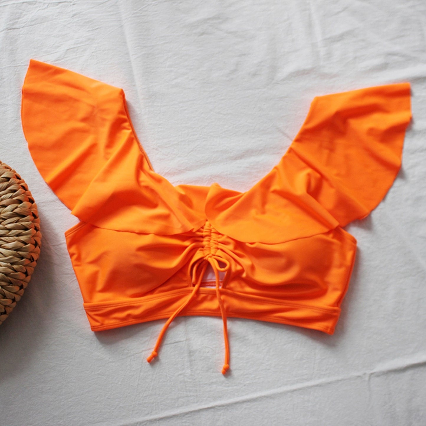 Plus Size Ruffle Top Bikini