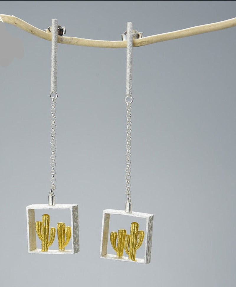 Cactus Dangle Earrings