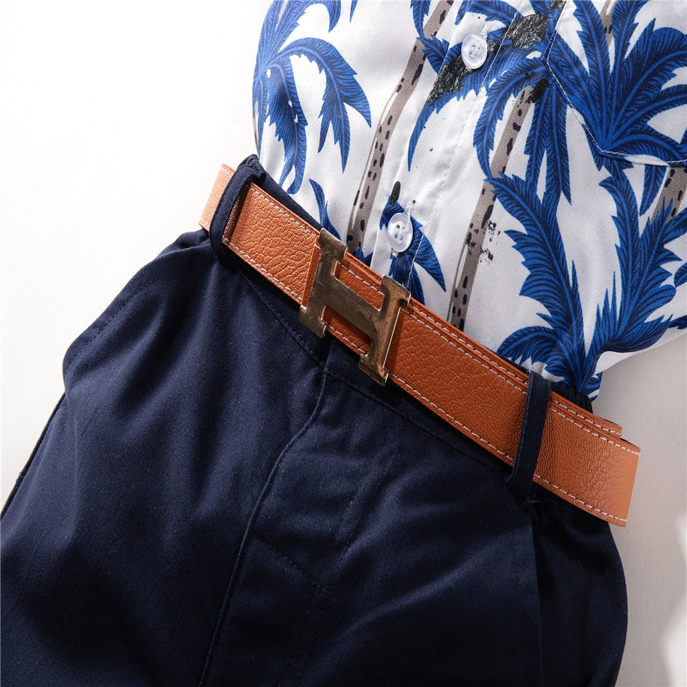 Palms Shirt+Shorts Set