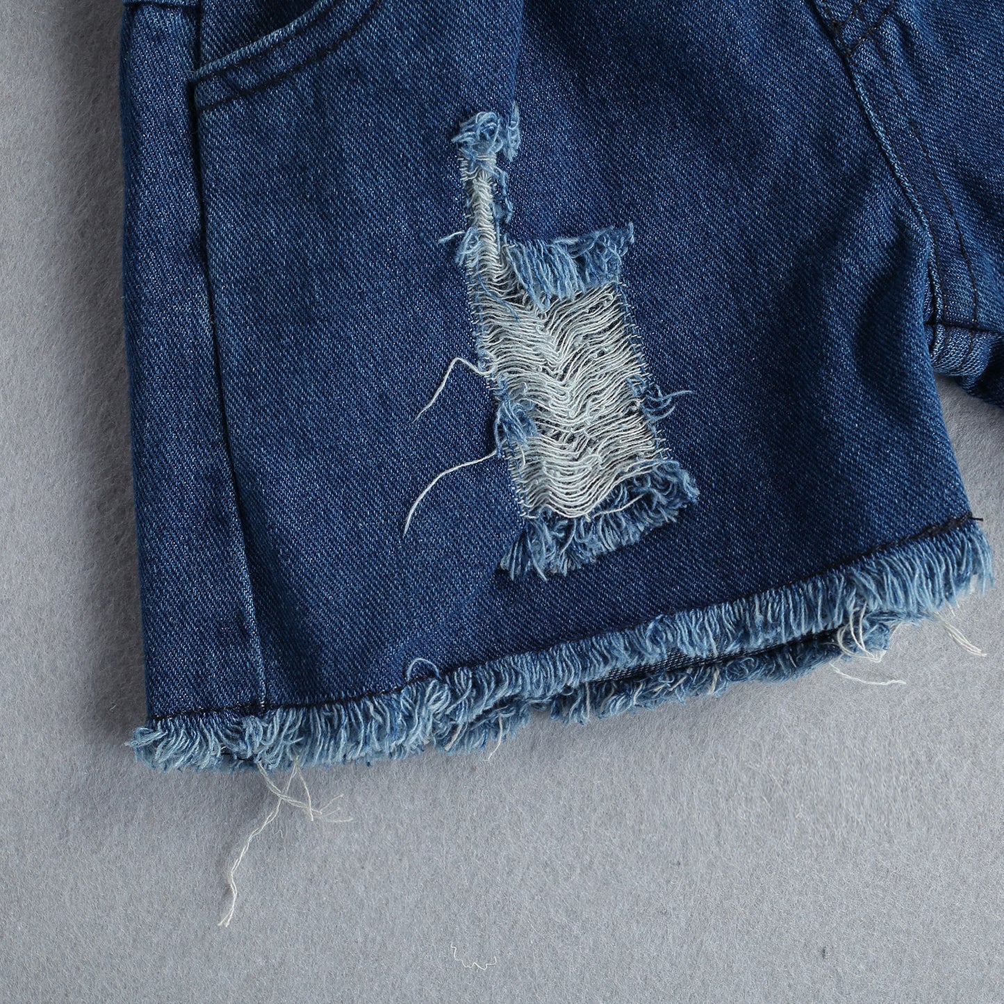 Sleeveless Sunflower Top+Denim Shorts