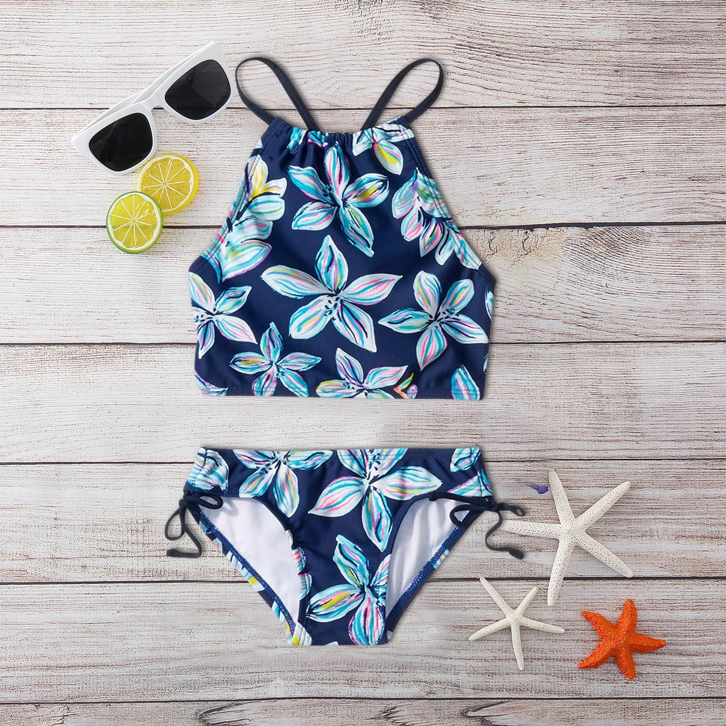 Flower Print Tankini Swimsuit