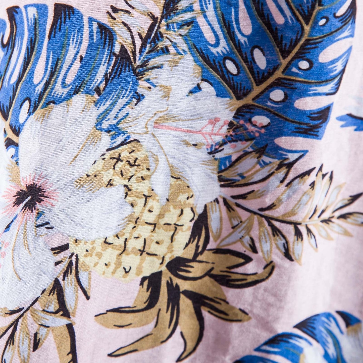 Pink Tropical Short Sleeve Shirt