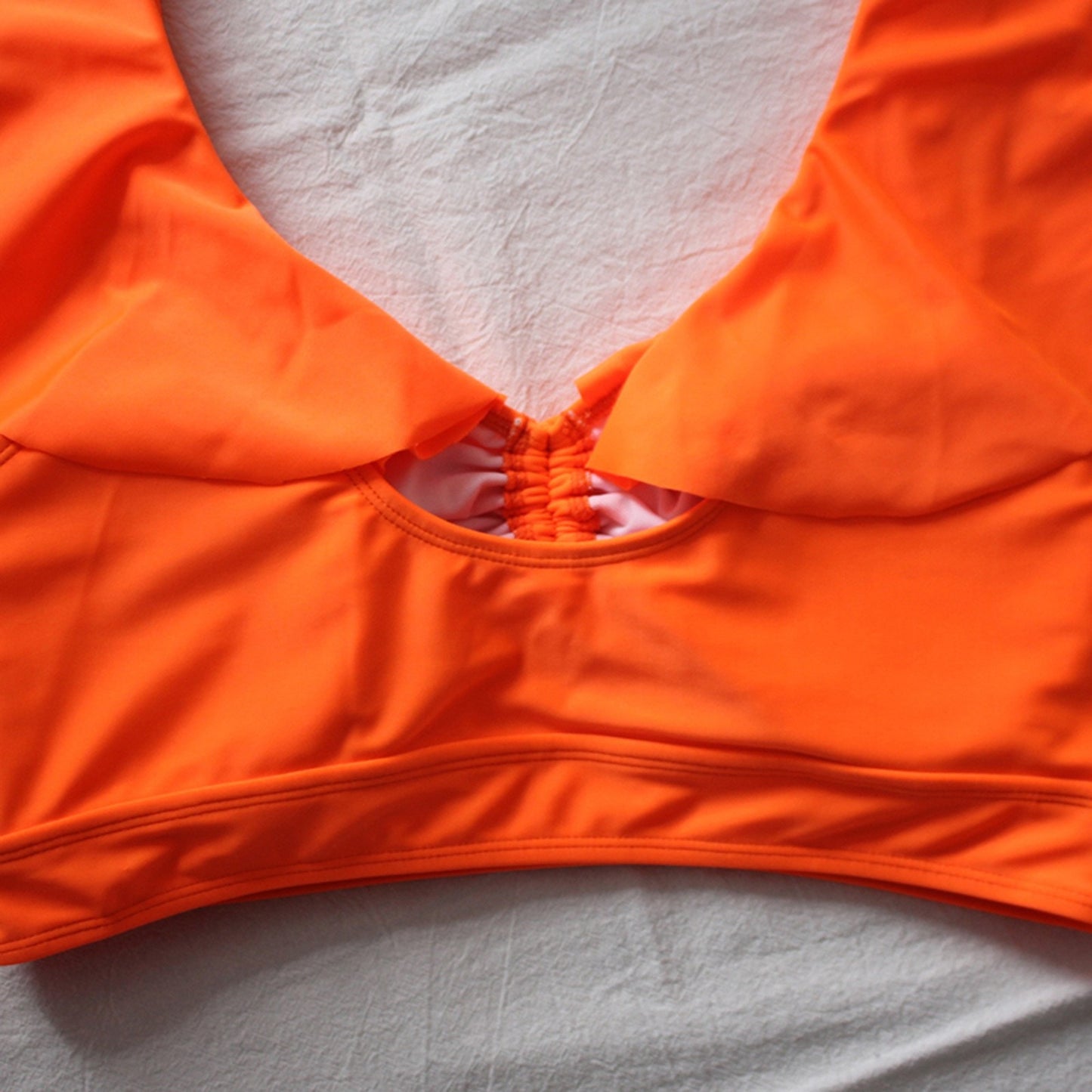 Plus Size Ruffle Top Bikini