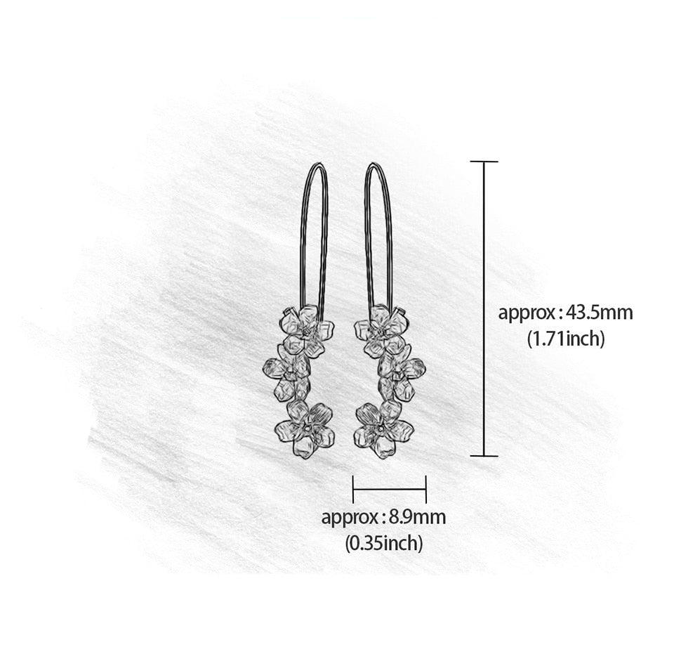 Forget-me-not Flower Drop Earrings