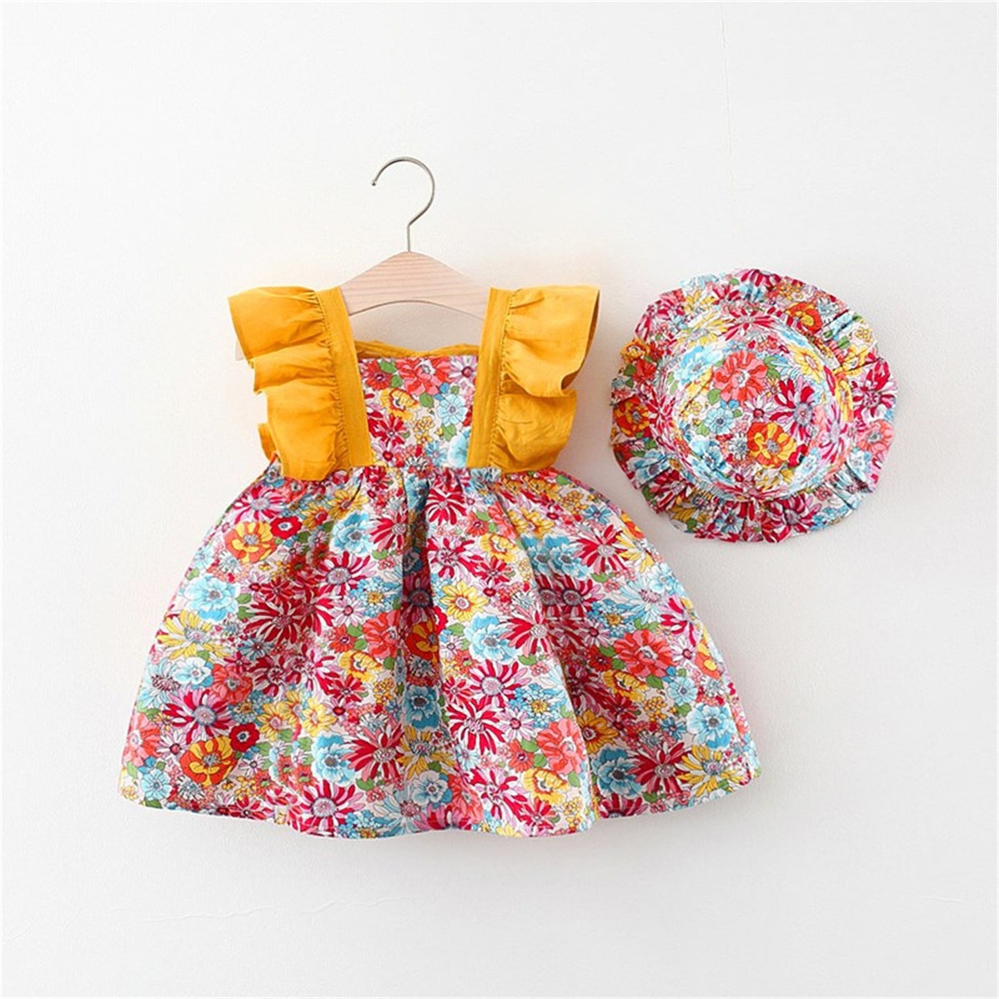 Floral Summer Dress+Hat