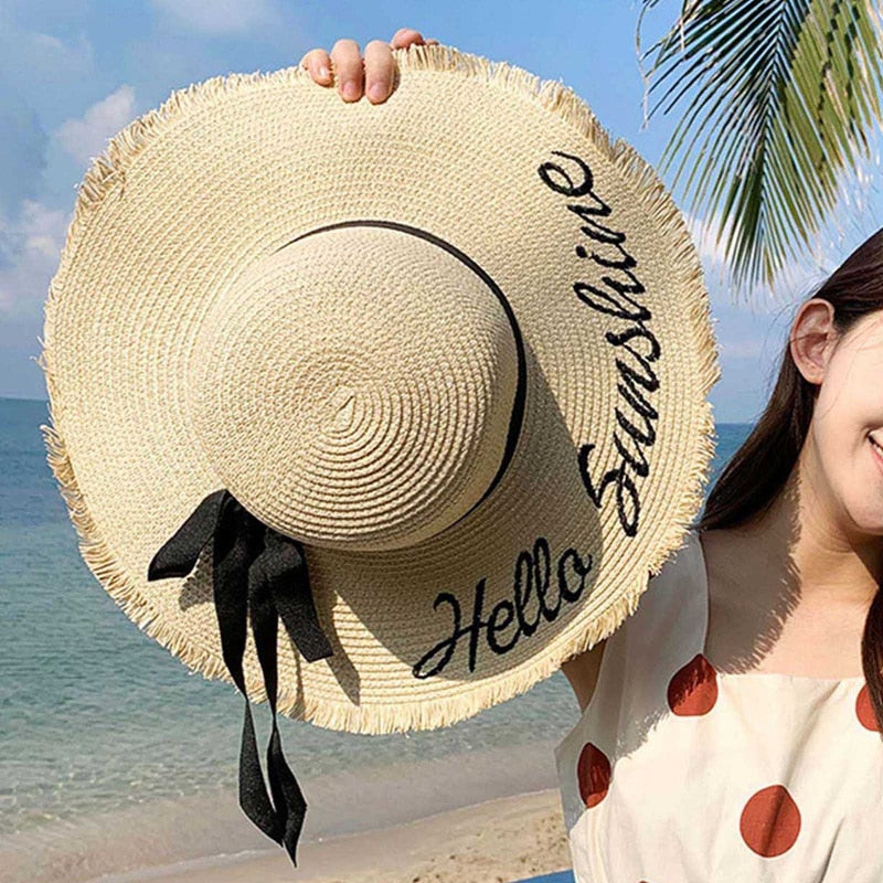 Hello Sunshine Large Brim Straw Hat
