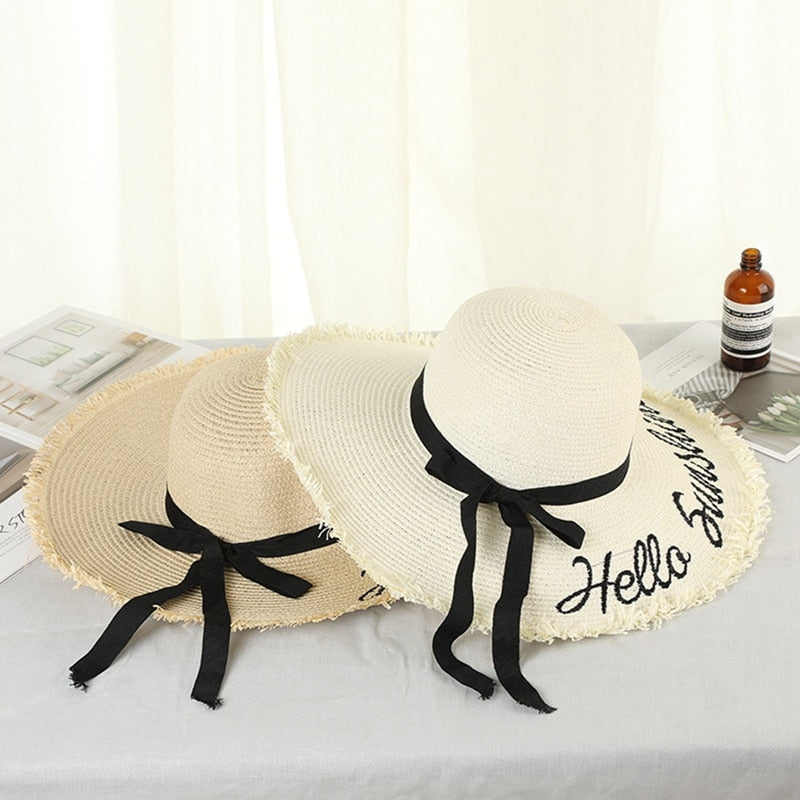 Hello Sunshine Large Brim Straw Hat