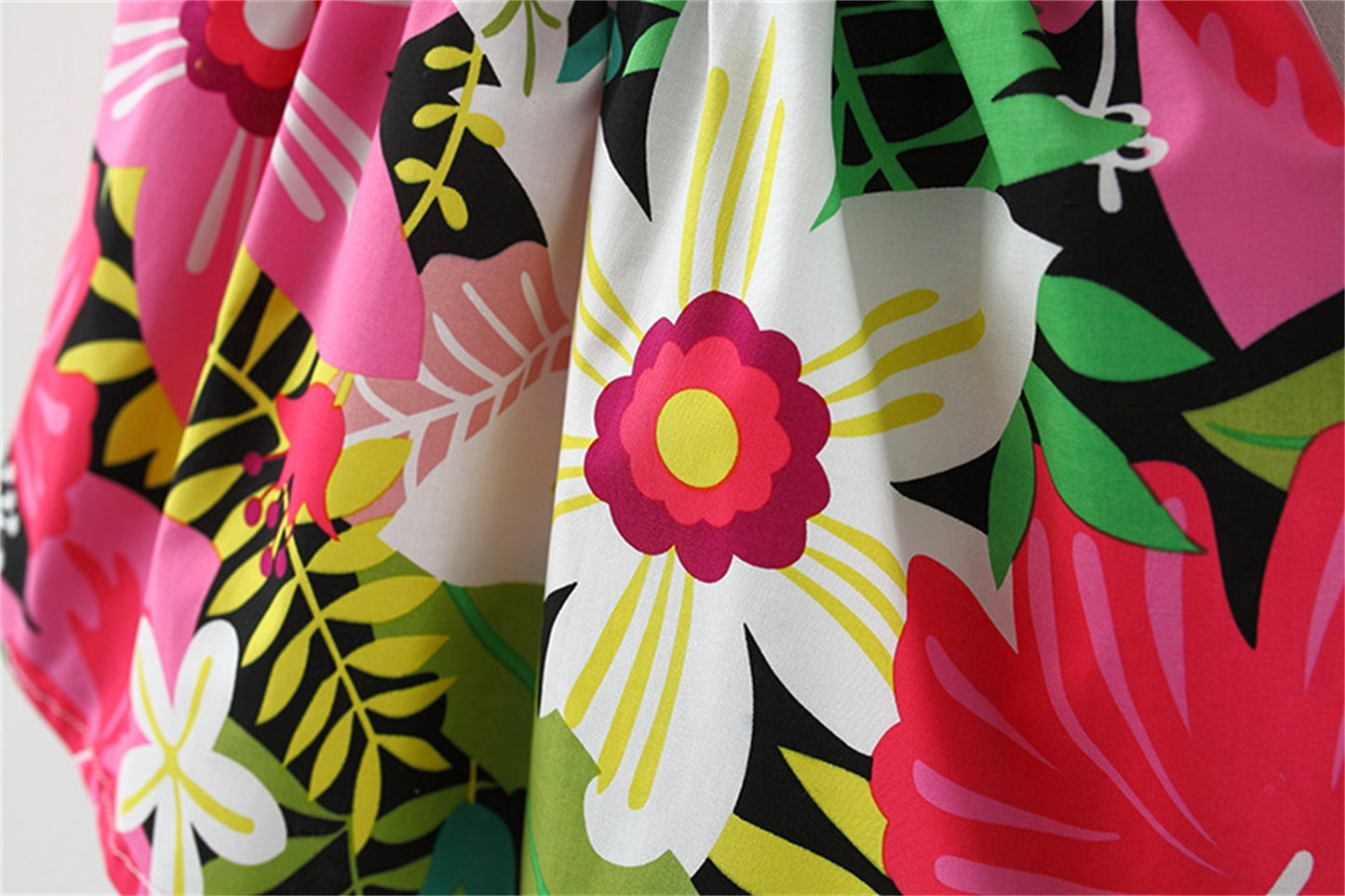 Big Flower Summer Dress+Hat