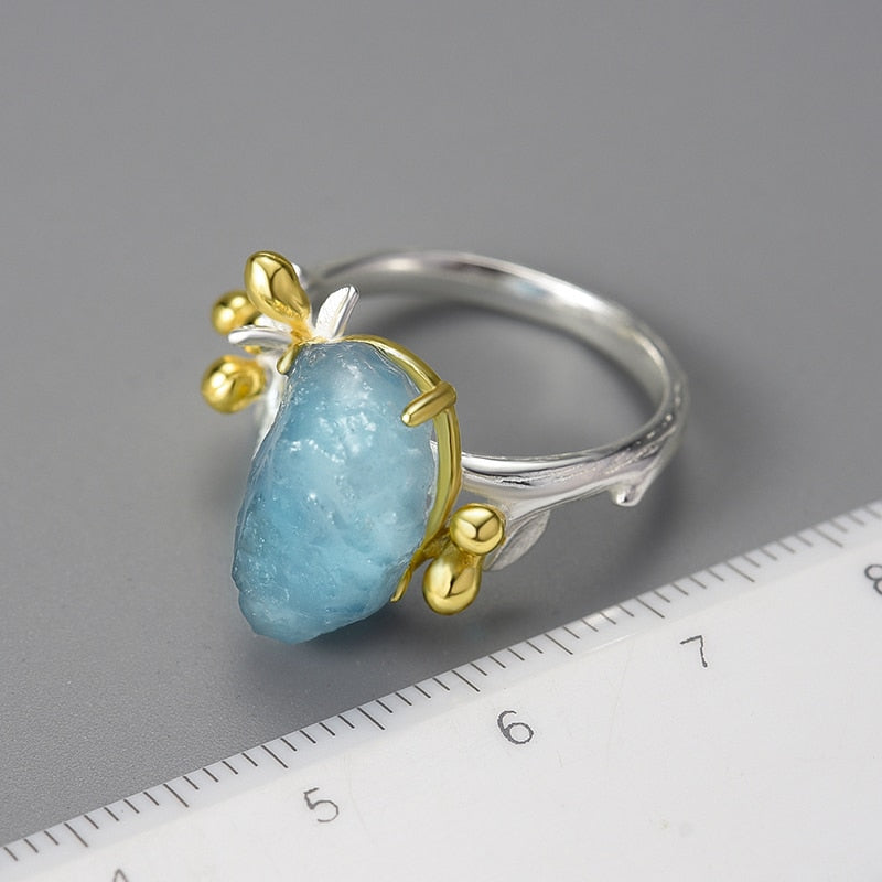 Gemstone Flower Ring