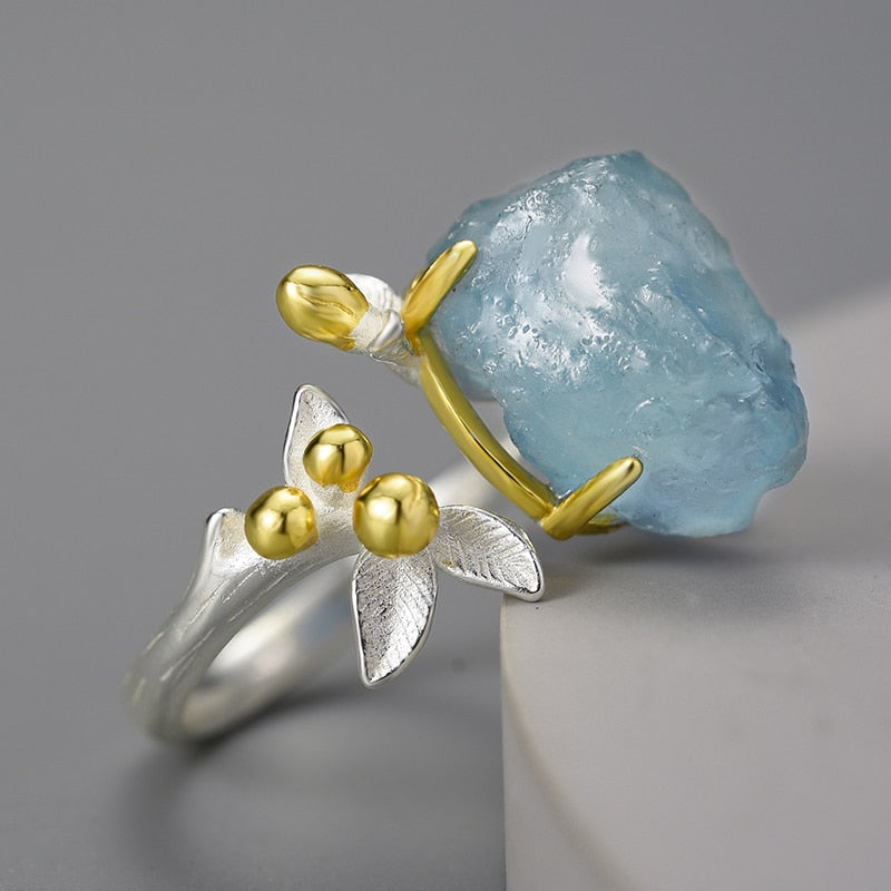 Gemstone Flower Ring