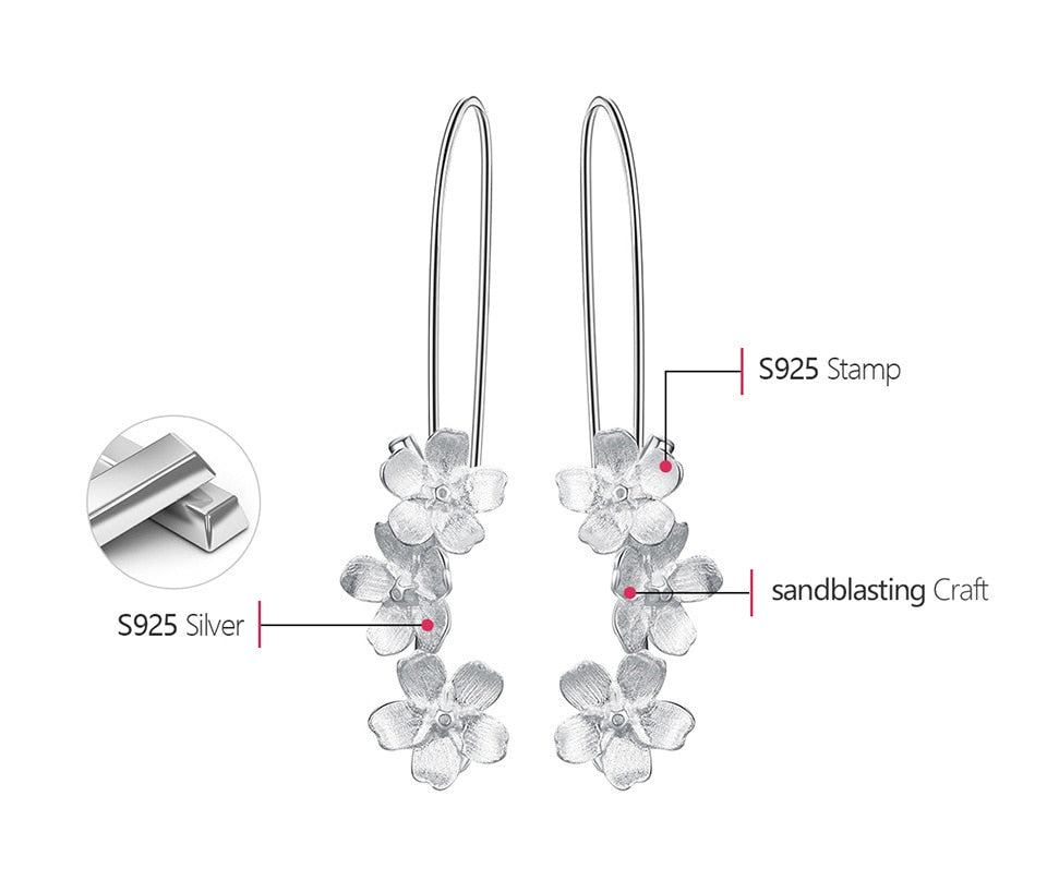 Forget-me-not Flower Drop Earrings