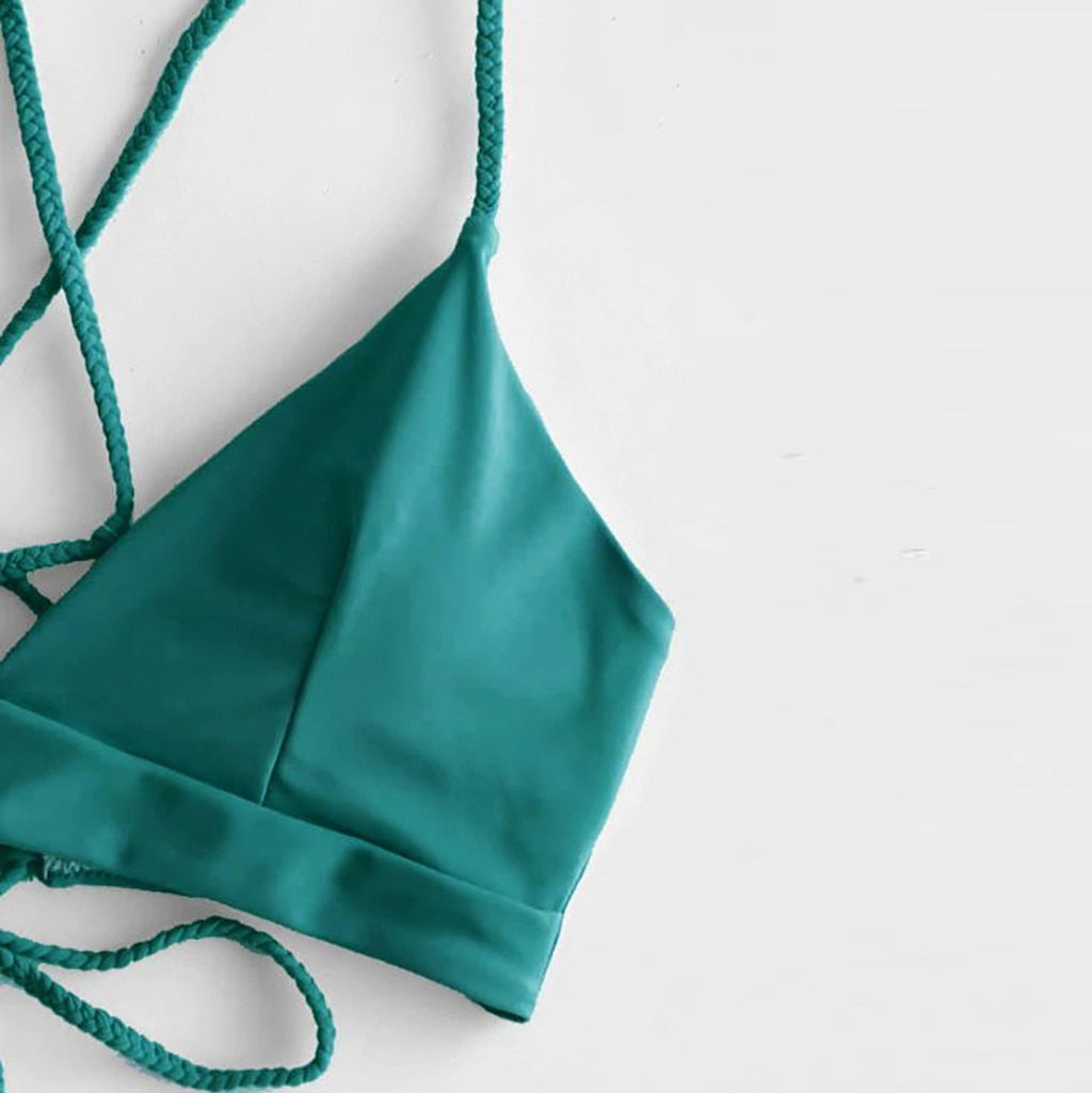 Solid Bikini + Extra Printed Bottoms