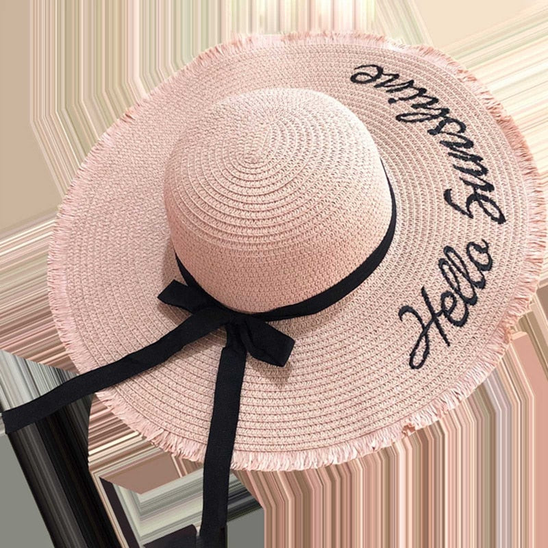 Hello Sunshine Large Brim Straw Hat