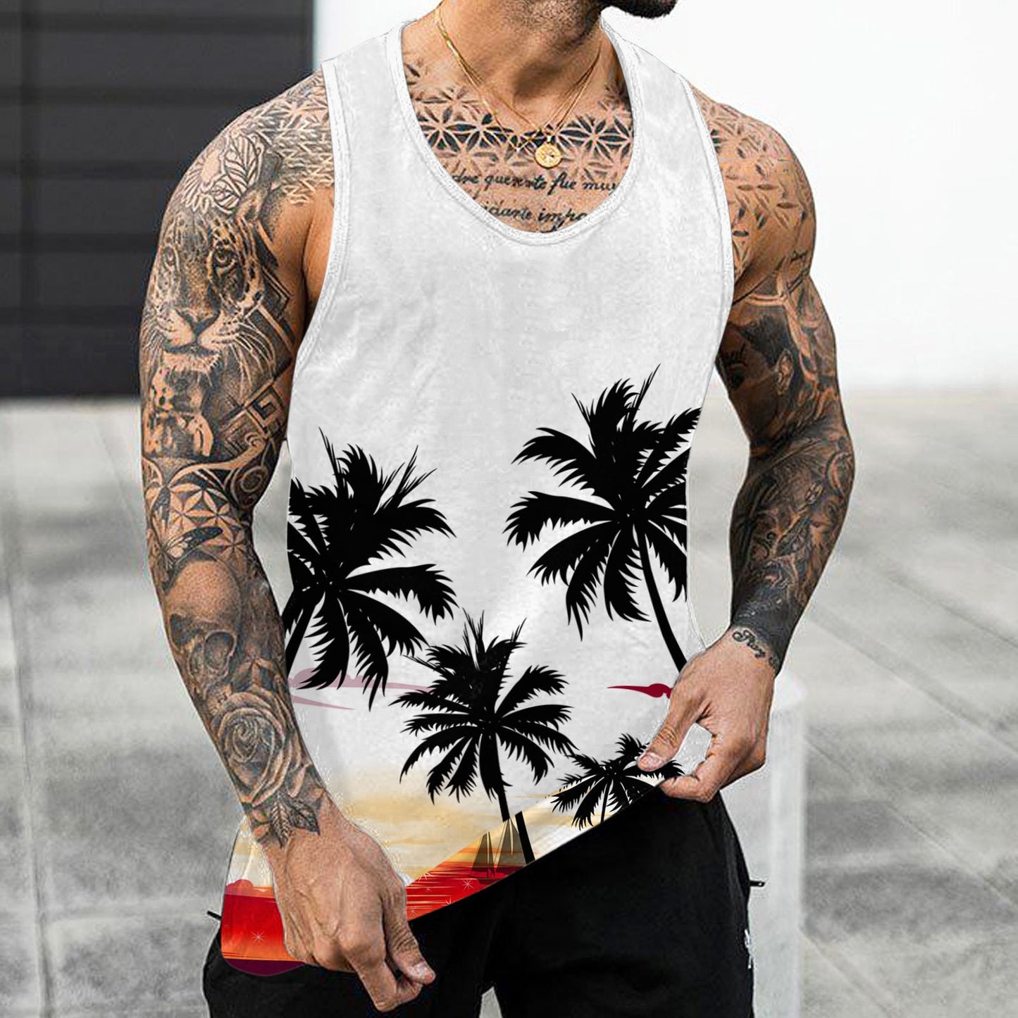 Palm Tree Tank Tops