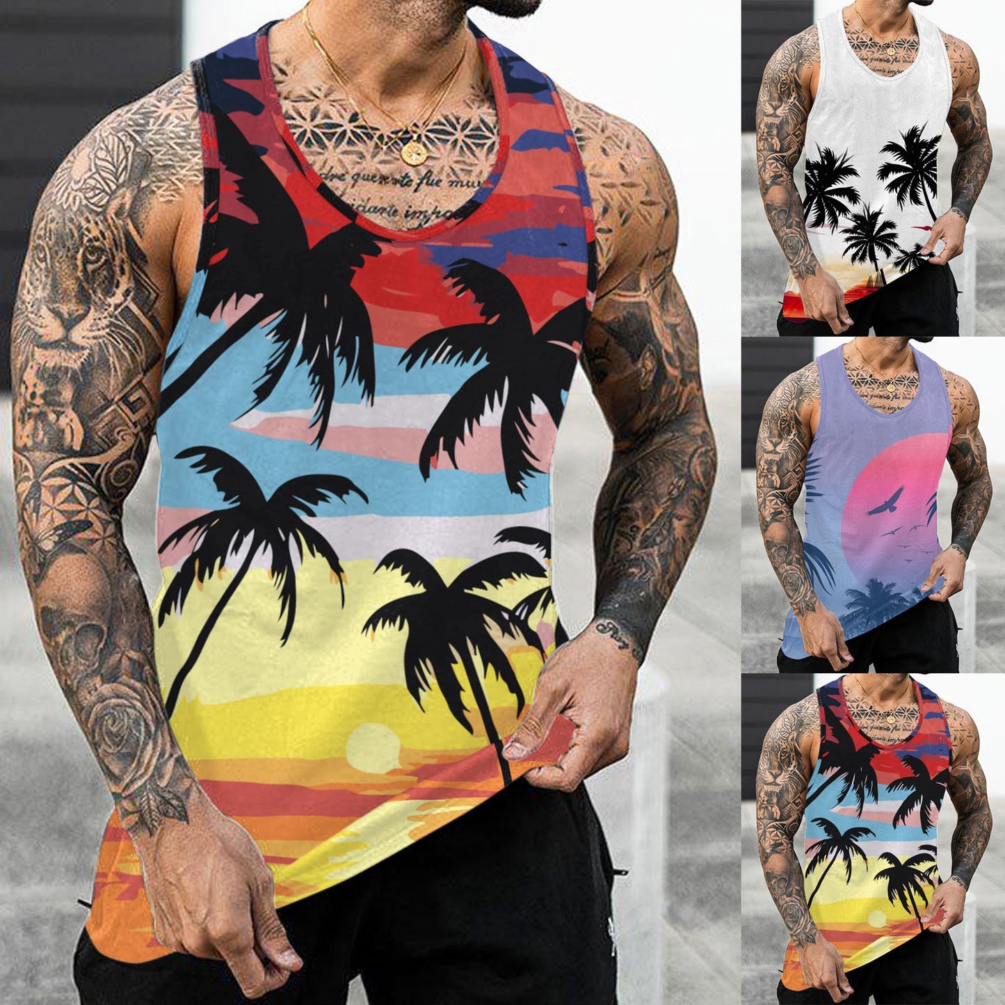 Palm Tree Tank Tops