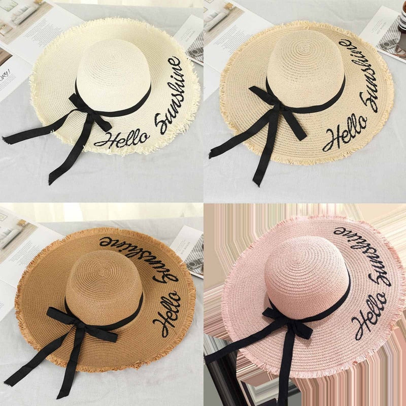 Hello Sunshine Large Brim Straw Hat