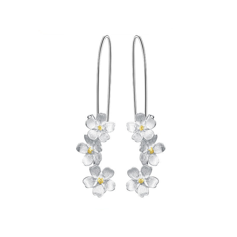 Forget-me-not Flower Drop Earrings