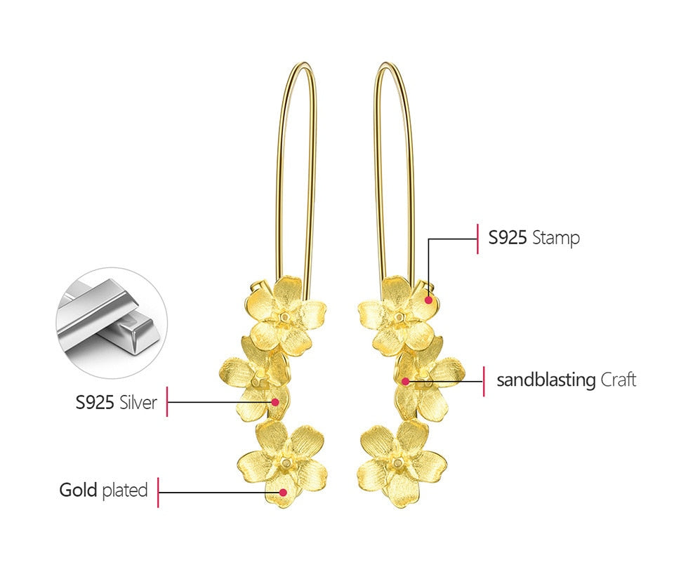 Forget-me-not Flower Drop Earrings
