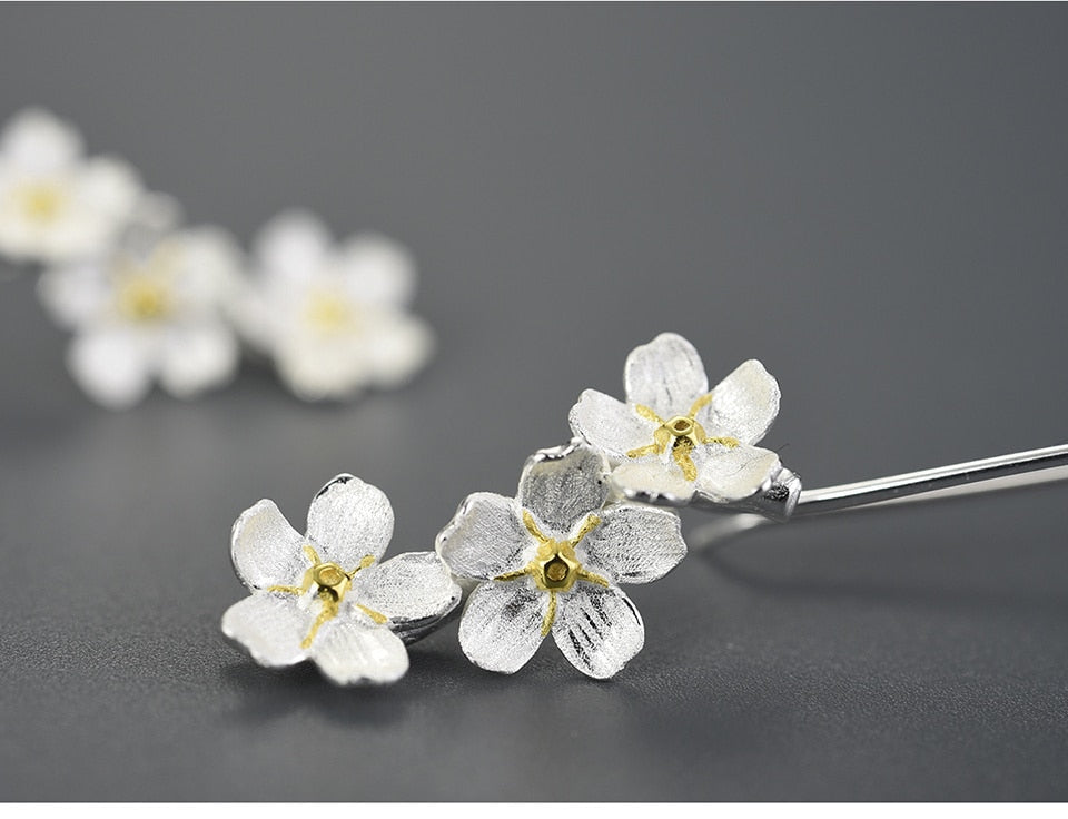 Forget-me-not Flower Drop Earrings