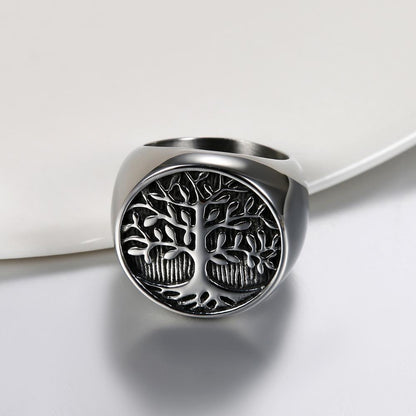 Stainless Steel Tree Of Life Ring