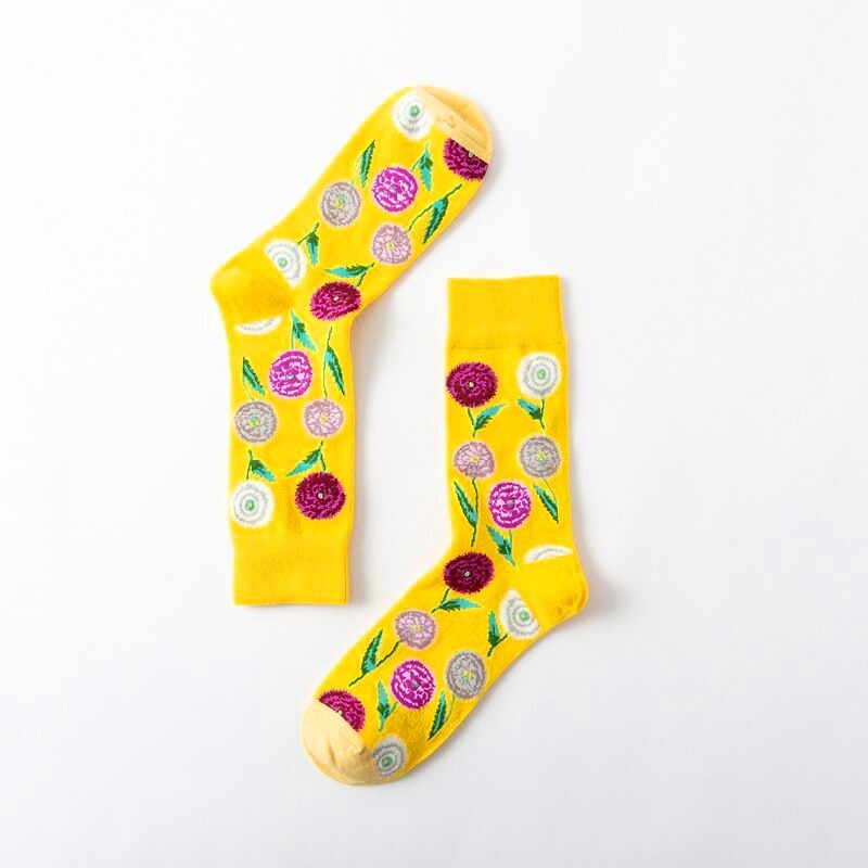 Colorful Flower Crew Socks