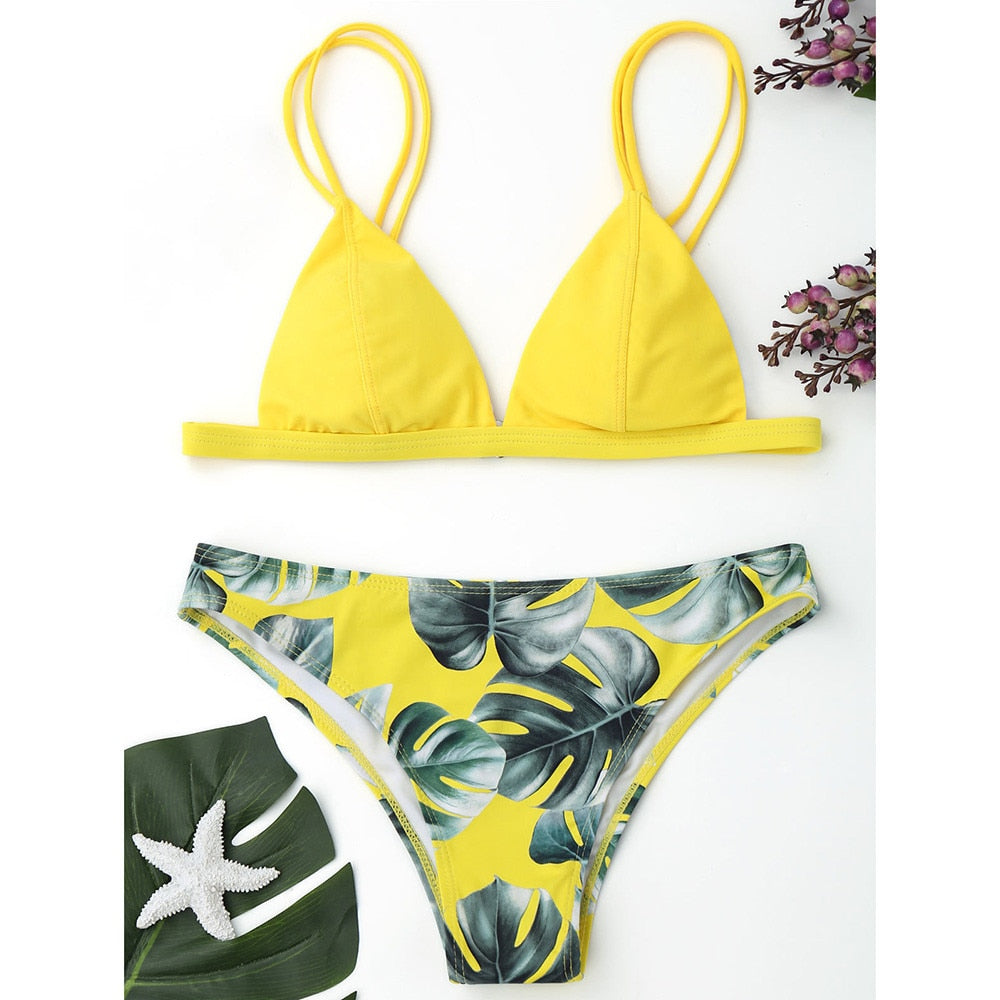 Leaf Print Bikini