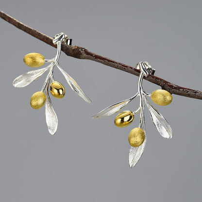 Olive Branch Necklace + Earrings