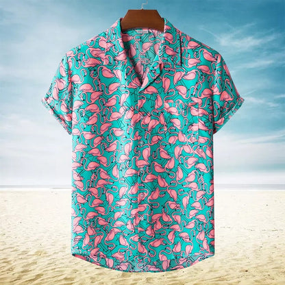 Flamingo Print Summer Shirt