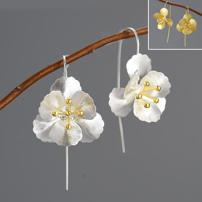 Elegant Flower Drop Earrings