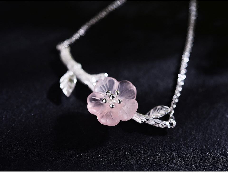 Crystal Flower On Branch Bracelet