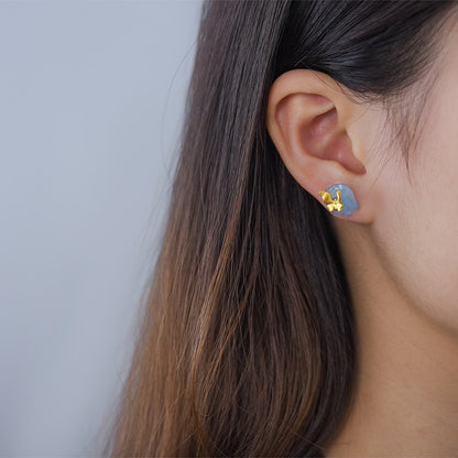 Butterfly Gemstone Stud Earrings