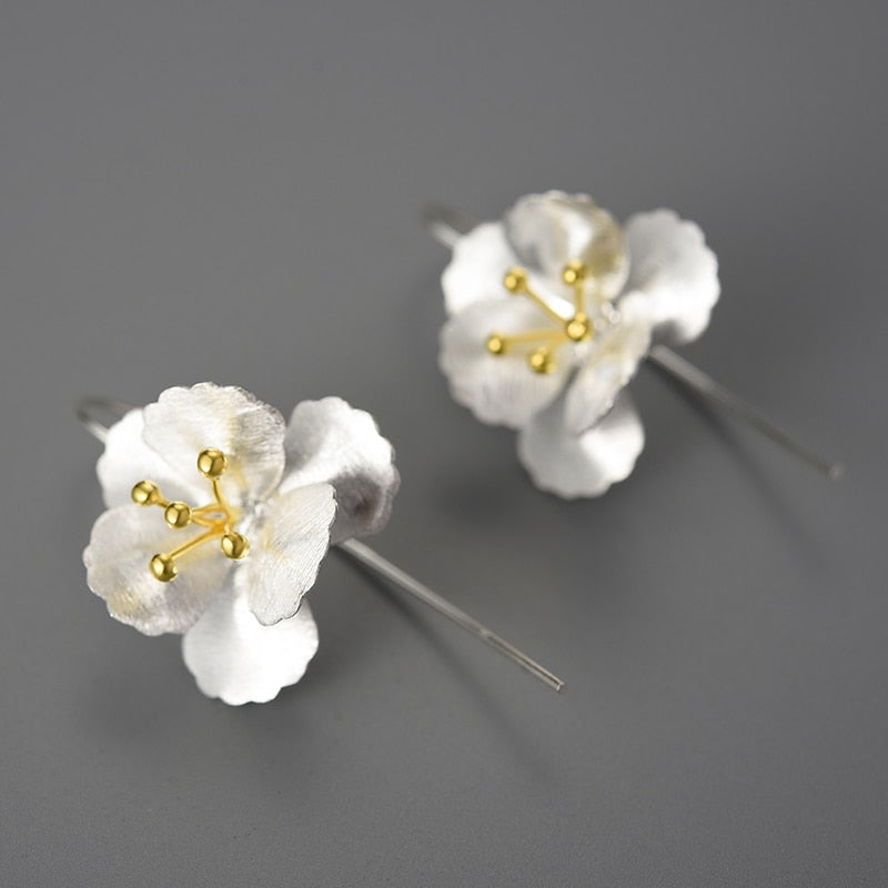 Elegant Flower Drop Earrings