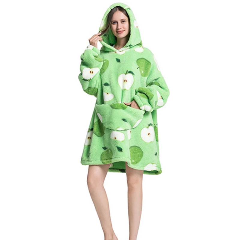 Blanket Hoodie - Apples
