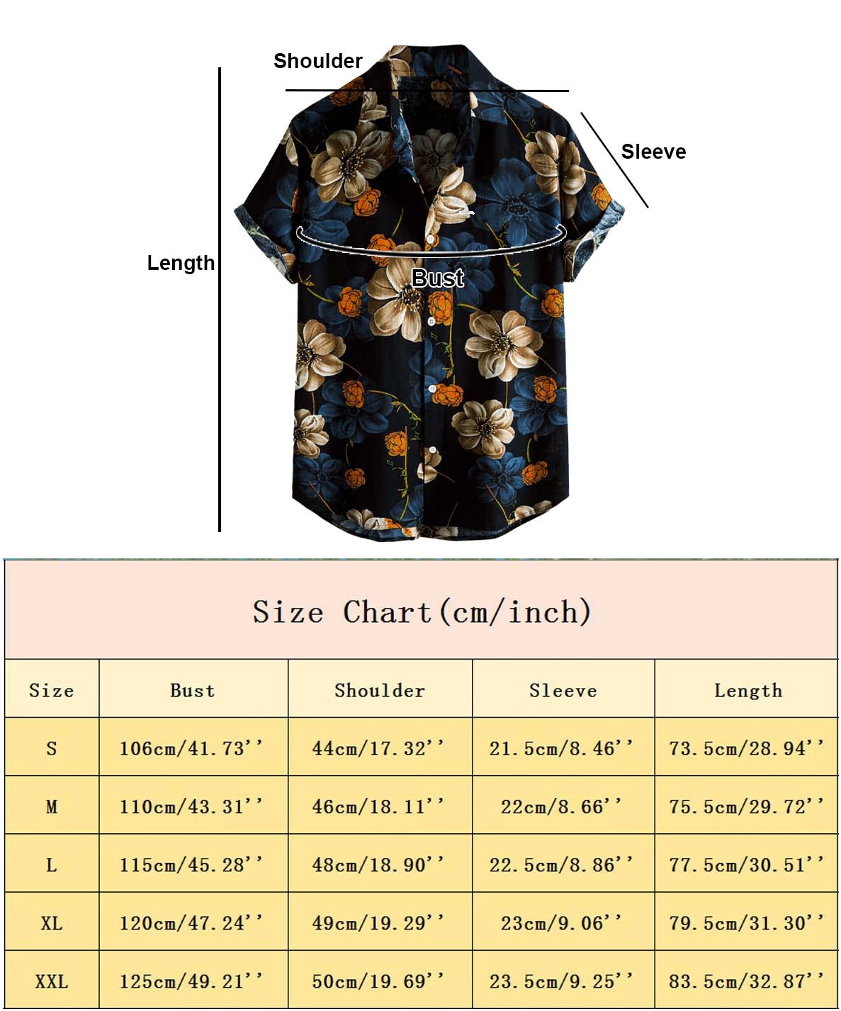 Blue Floral Summer Shirt