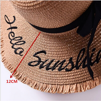 Hello Sunshine Large Brim Straw Hat