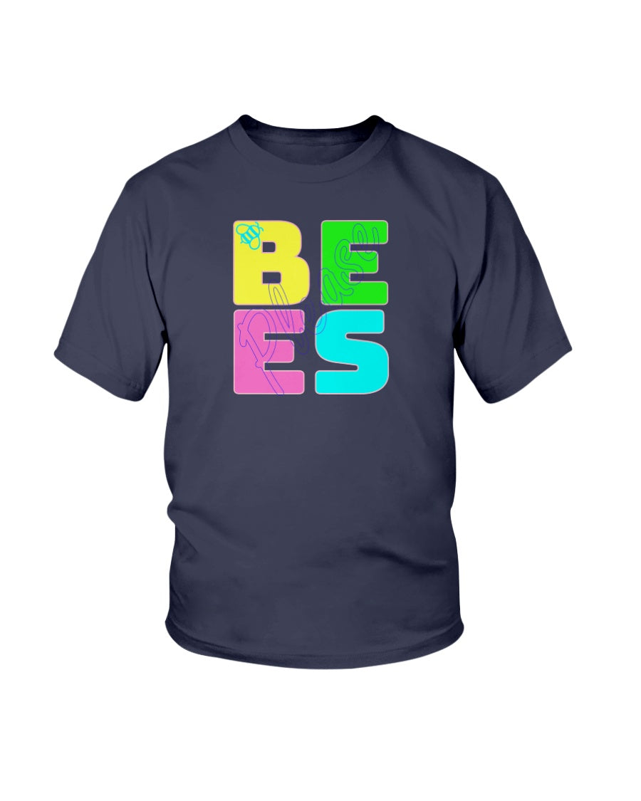 Kids navy tshirt with bees please design