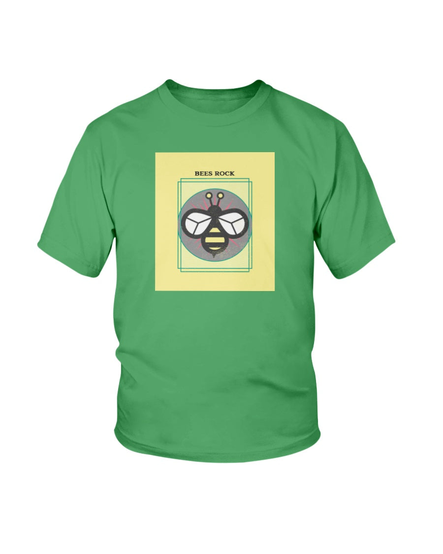kids irish green tshirt with bees rock graphic design