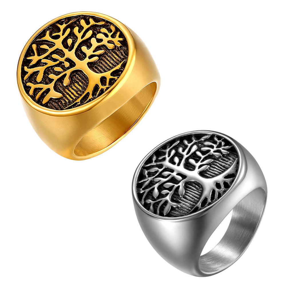 Stainless Steel Tree Of Life Ring